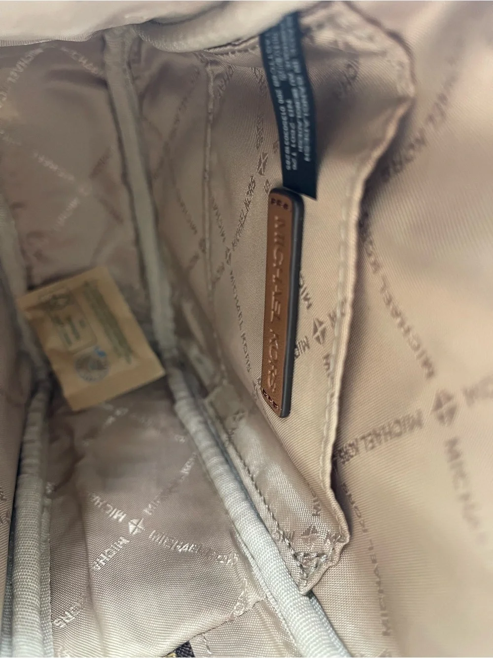 MICHAEL KORS Jet Set Md Flight NS Pocket Signature Logo Crossbody Bag Brown  NWT